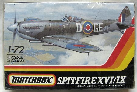 Matchbox 1/72 Spitfire Mk.XVI / IX - RAF No. 349 Sq (Belgium) Fassburg Germany 1945 / No. 306 'Torun' (Polish) Sq Northolt 1942, PK-50 plastic model kit